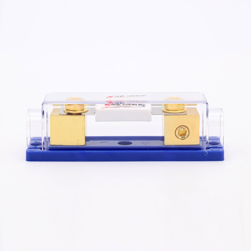 0/2/4 Gauge AWG Inline ANL Fuse Holder with 100 Amp Fuse Pure Copper Gold-plated Conductor For Car Audio