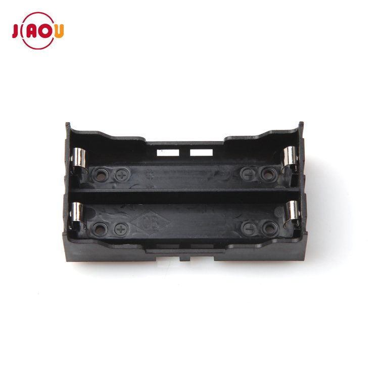 JIAOU 3.7V Lithium 18650 Battery Holder case with Pins 2 Cells Battery Box