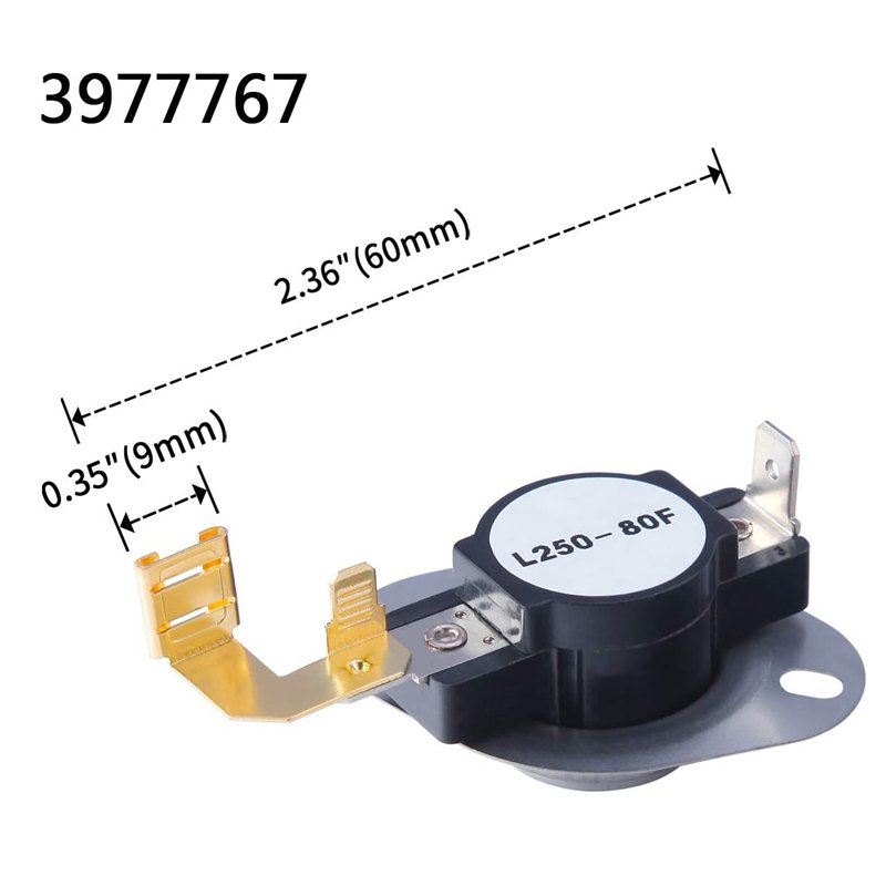 Dryer Replacement Part Kit include 3387134 & 3977767 Dryer Thermostat and 3392519 & 3977393 Dryer Thermal Fuse