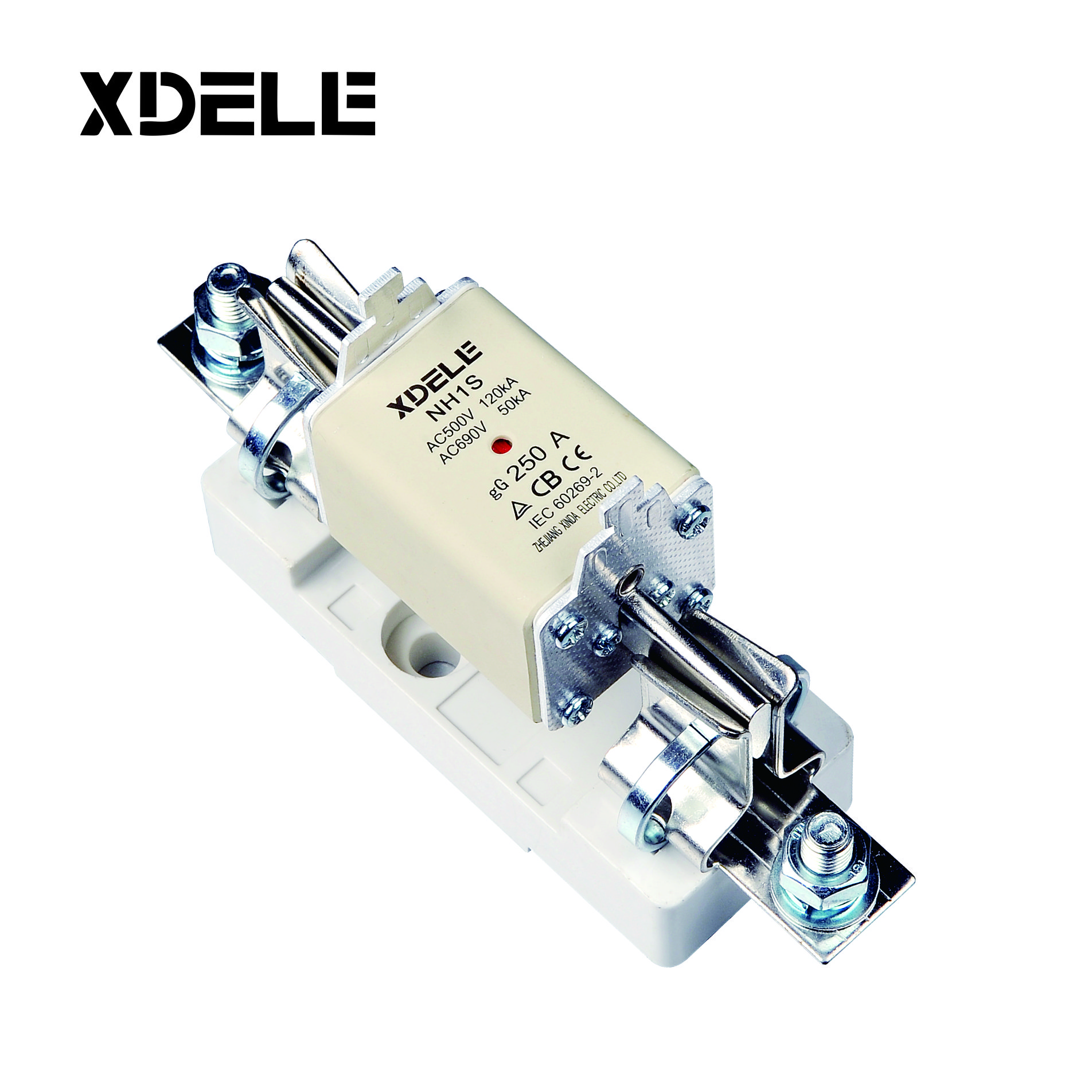 Nh1 fuse components RT16-1 with double indicator HRC Ceramic Knife Blade Fuse Link