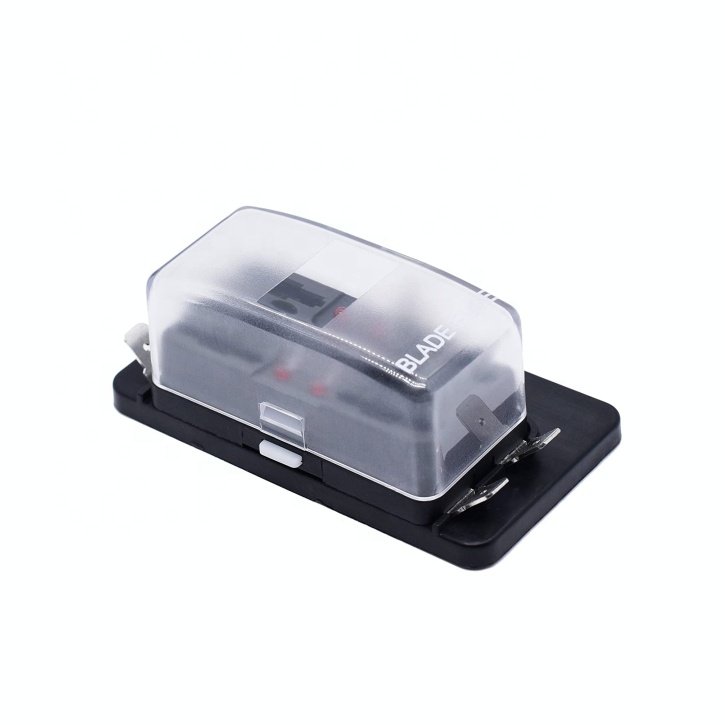 Auto DC 12-32V 4 Way Terminals Circuit Car Boat Auto Blade ATM Fuse Block LED Illuminated Warning ATC Fuse Base