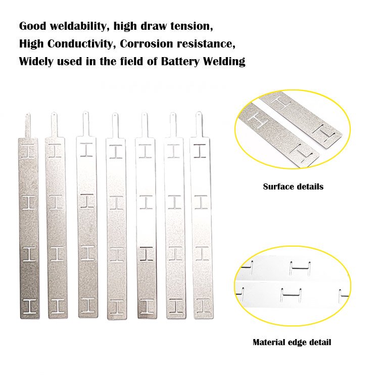 Factory Supply Custom 18650 Pure Nickel Sheet Fuse Nickel Tab for Battery Soldering 18650 Fuse Nickel Strip