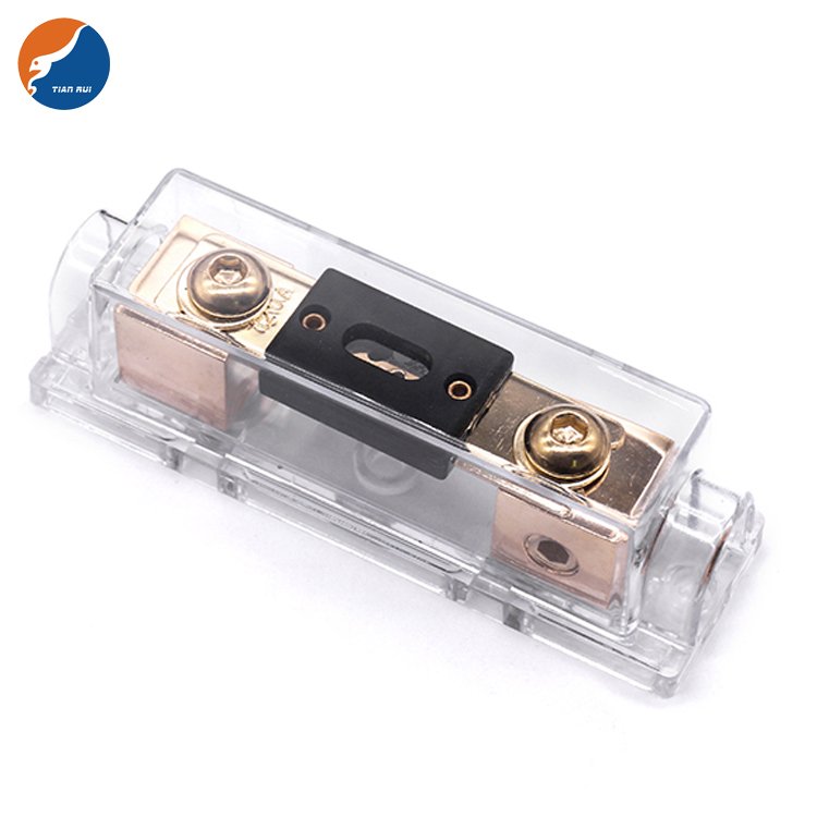 12V inline ANL vehicle car audio fuse distribution block holder high quality fuse box block black transparent fuse
