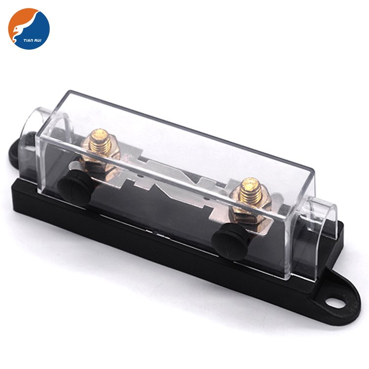 12V inline ANL vehicle car audio fuse distribution block holder high quality fuse box block black transparent fuse