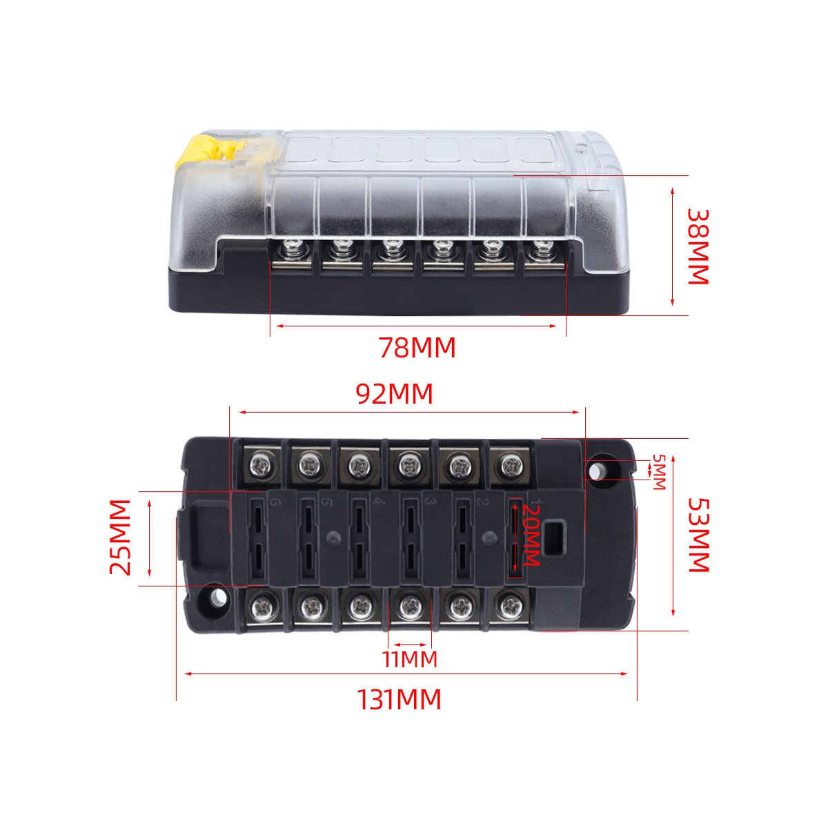 fuse box32V 100A fuse holder 6 way high quality fuse box from EL