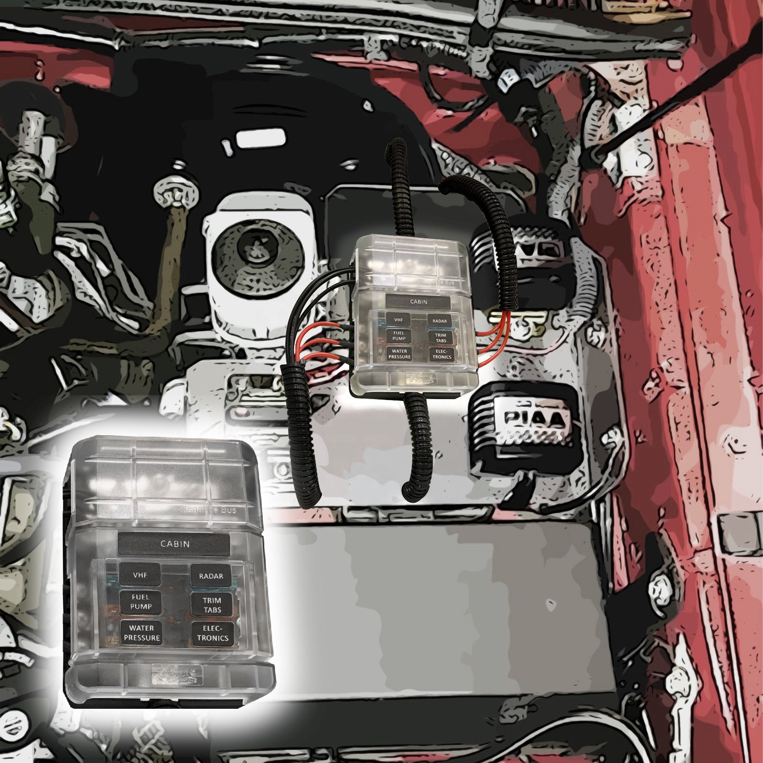 12 Circuits car fuse box