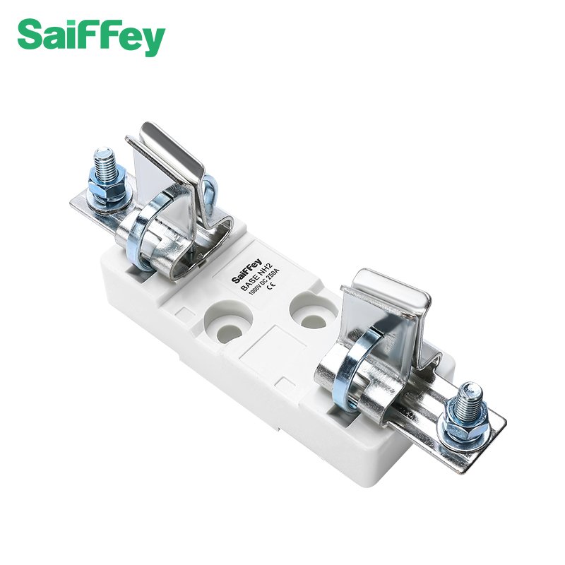 Saiffey NH2 NH Series Low Voltage Solar Fuse Holder DMC+ Brass Blade Fuse Base