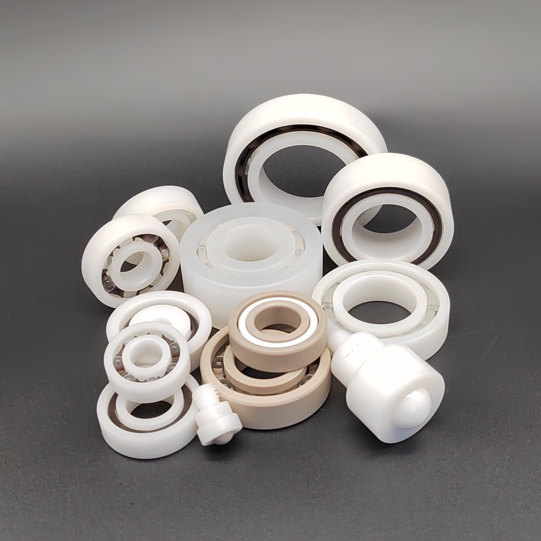 High precision and high speed 4200 material POM double row deep groove ball bearings