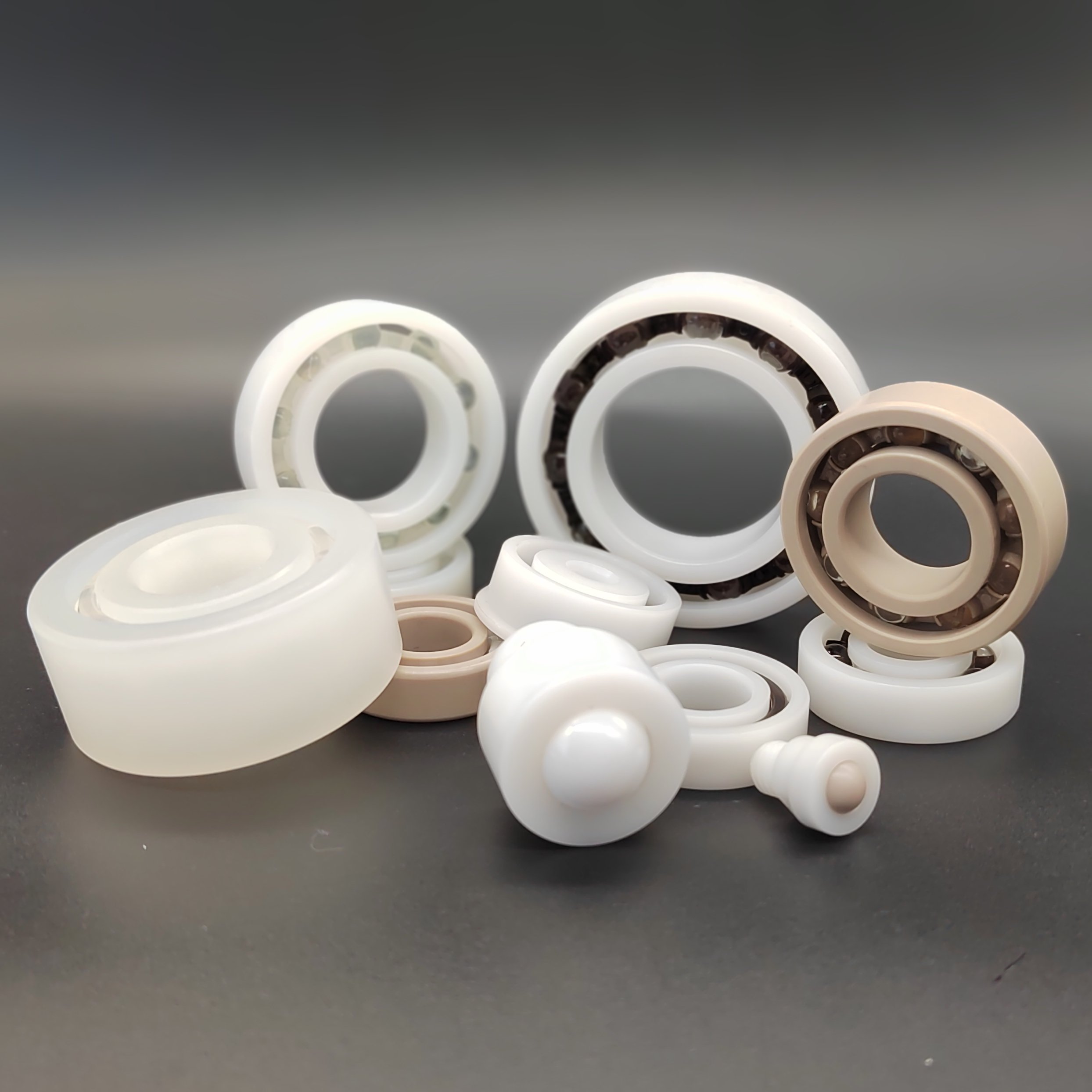 High precision and high speed 4200 material POM double row deep groove ball bearings