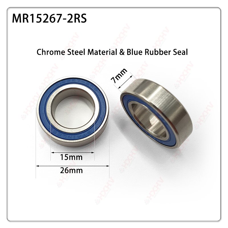 MR15267-2RS MR15267RS MR15267 2RS RS RZ 2RZ Blue Rubber Sealed Chrome Steel Size 15x26x7 mm HXHV Deep Groove Ball Bearing