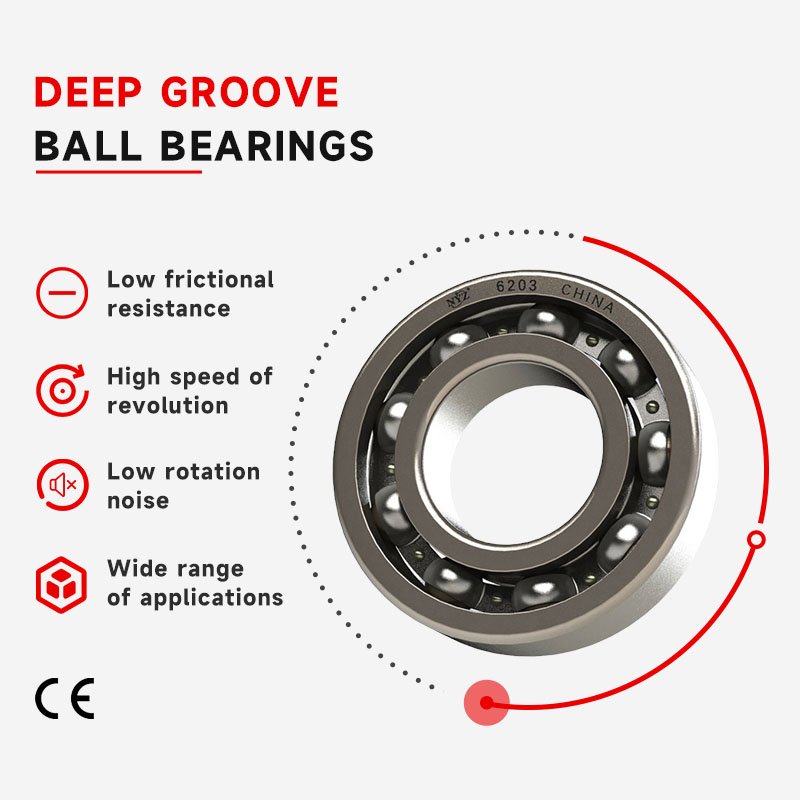 China Bearing Manufacturer NYZ Auto Motorcycle All Type of Deep Groove Ball Bearing 6310 For Industry