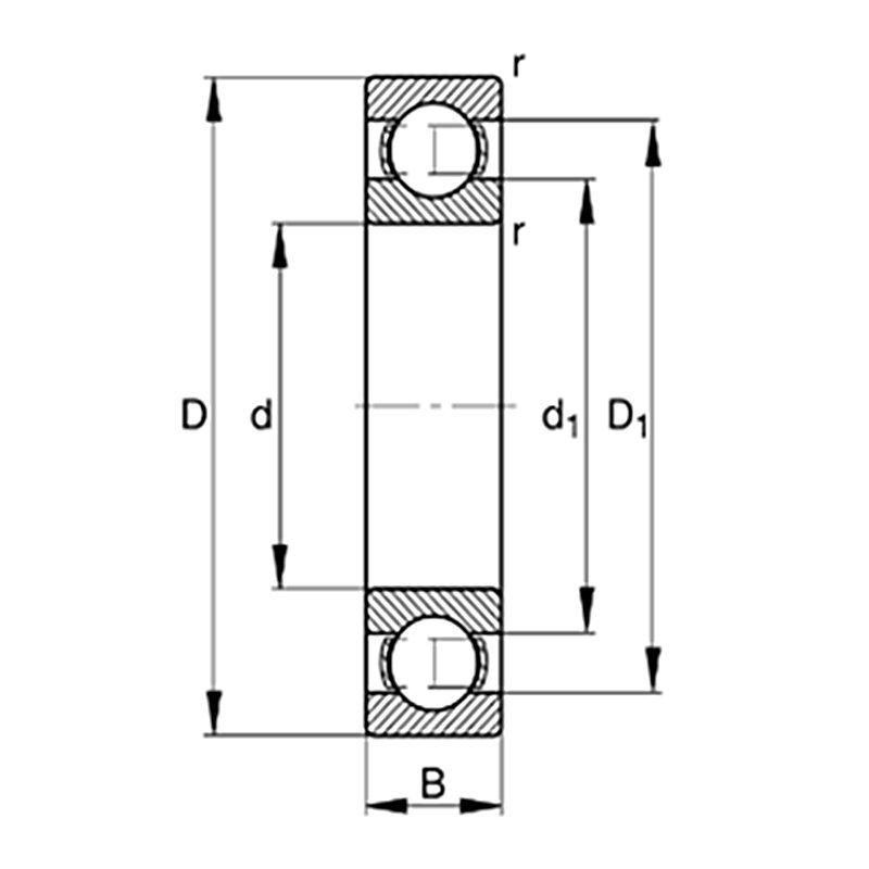 High Temperature Resistant 16036C3 Deep Groove Ball Bearings With Steel Cage 180X280X31mm