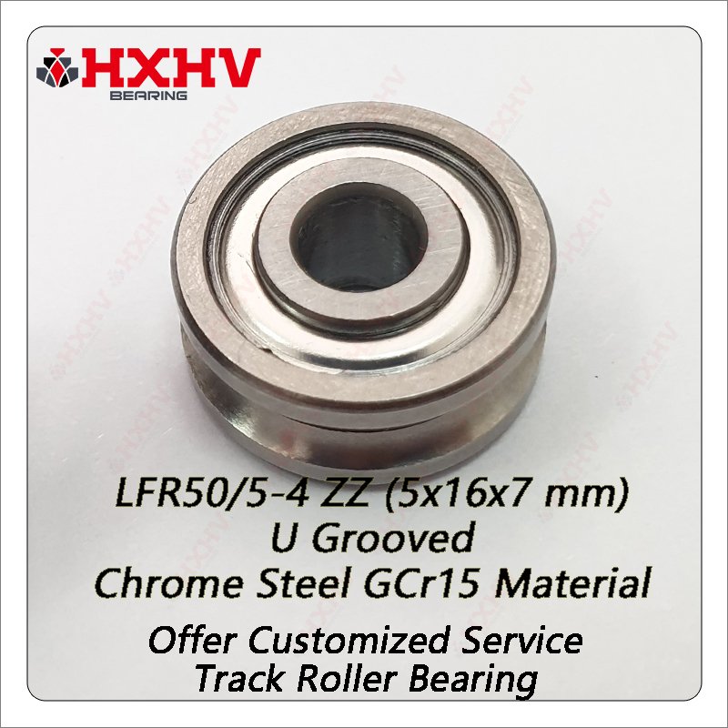 LFR50/5-4 ZZ U Grooved Chrome Steel 5x16x7 mm HXHV Track Roller Bearing