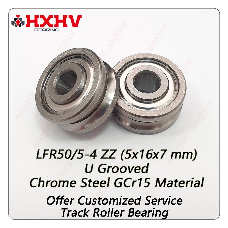LFR50/5-4 ZZ U Grooved Chrome Steel 5x16x7 mm HXHV Track Roller Bearing