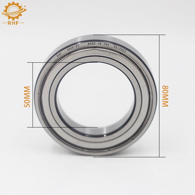 High Performance 6010 Deep Groove Ball Bearing Chrome Steel 50*80*16mm GCR15 P5 Precision Sealed Oil Lubricated