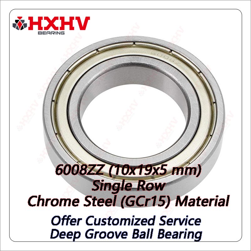 6008ZZ 6008-ZZ 6008Z 6008-2Z 6008 2Z ZZ C3 Single Row Chrome Steel 10x19x5 mm HXHV Deep Groove Ball Bearing