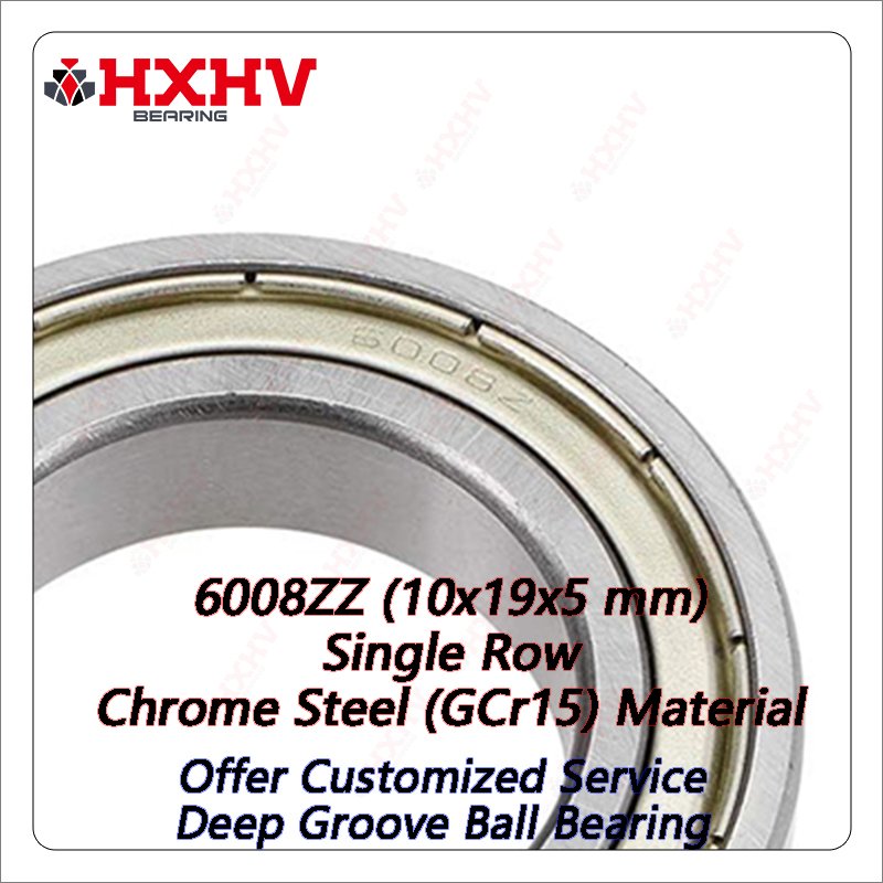 6008ZZ 6008-ZZ 6008Z 6008-2Z 6008 2Z ZZ C3 Single Row Chrome Steel 10x19x5 mm HXHV Deep Groove Ball Bearing