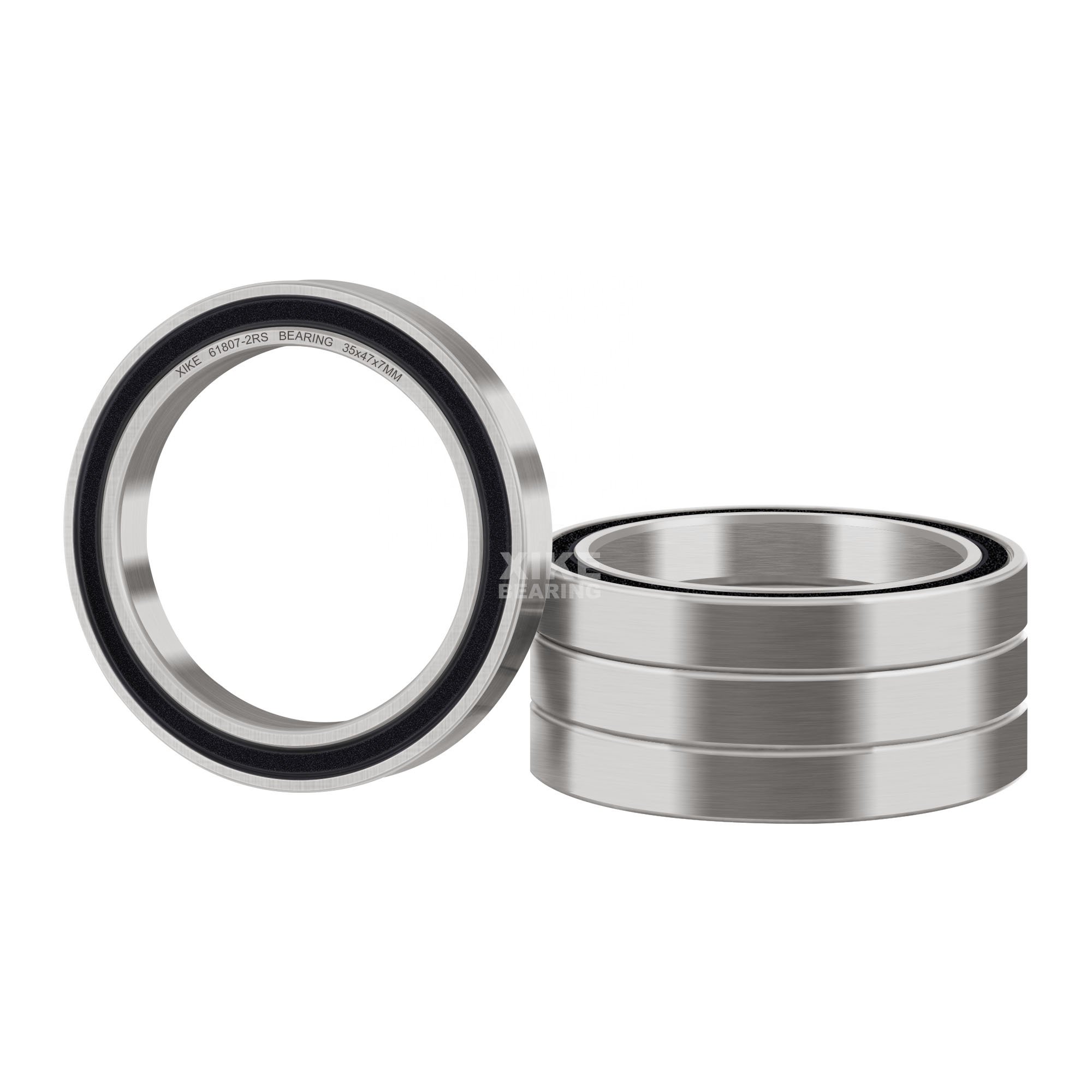 Double Rubber Seal 61807-2RS Deep Groove Ball Bearings 35mmx47mmx7 mm
