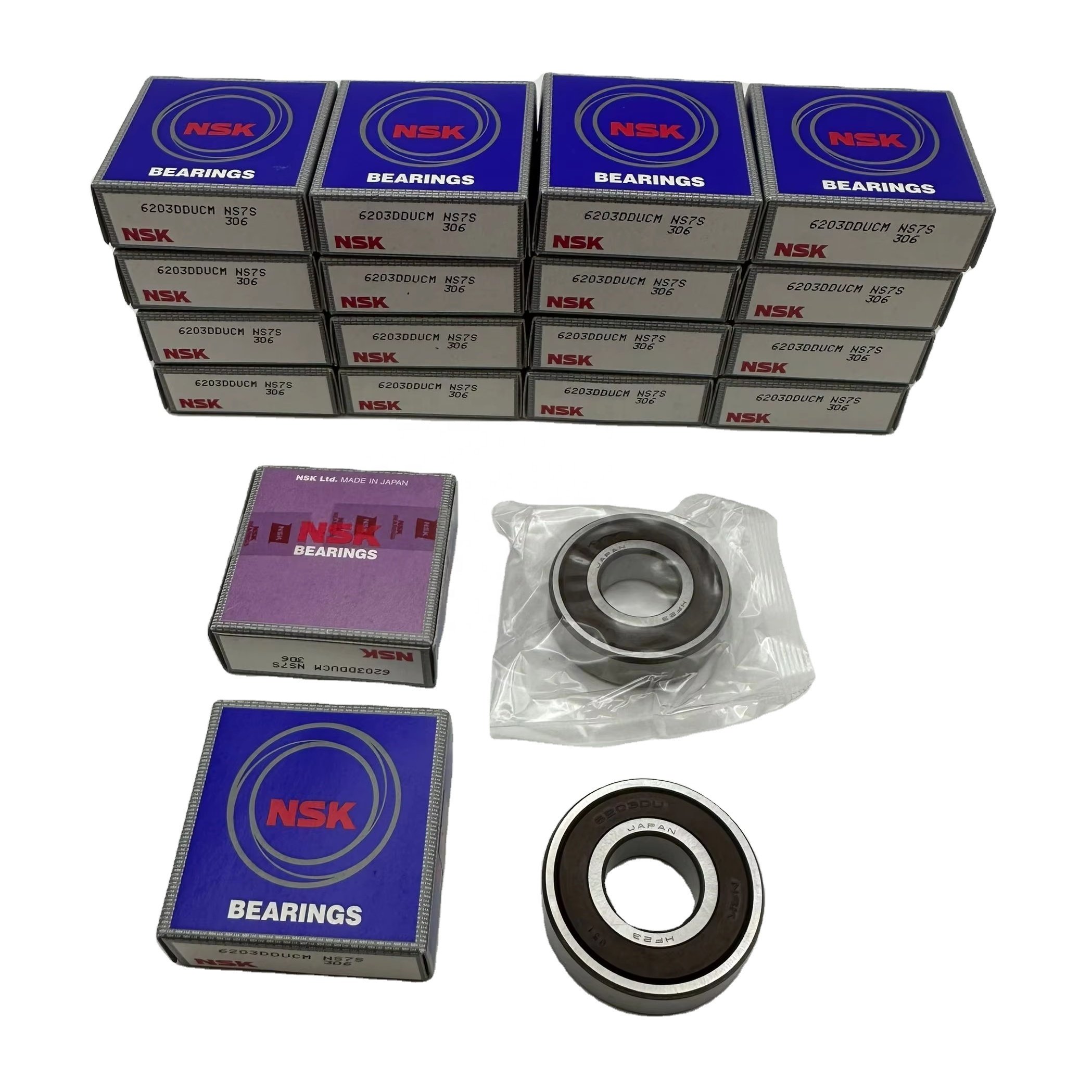 Original Japan NSK deep groove ball bearing 6203 NSK ball bearing 6203 ZZ 2RS single row Chrome steel skateboard bearings