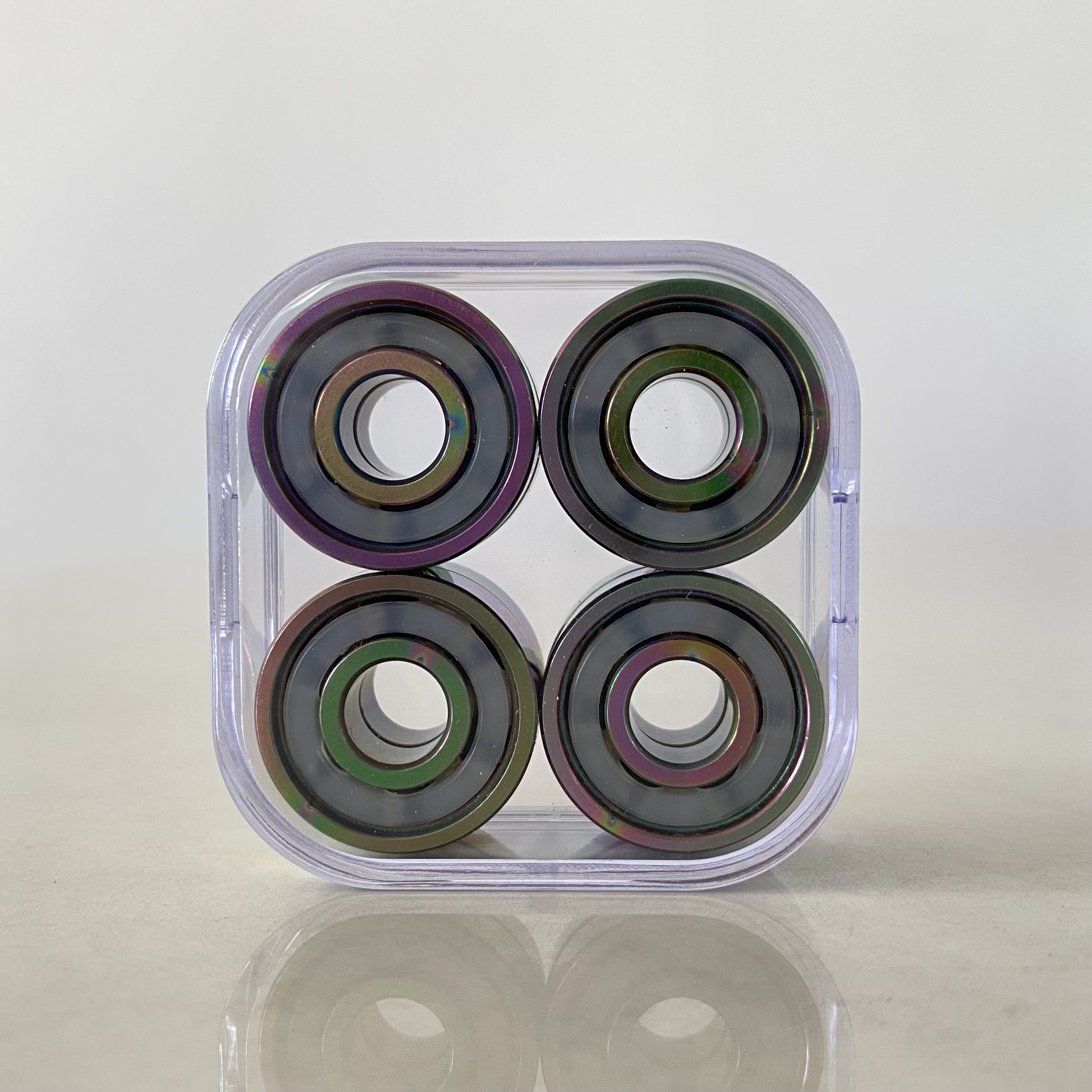 Colorful Titanium Coated deep groove ball bearings for skate 6 ball Si3N4 Ceramic Bearings