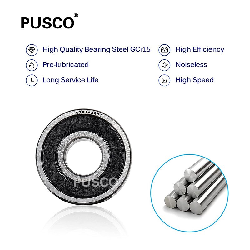 PUSCO Rolamento 6300 6201 6202 6203 6204 6205 6206 6207 Deep Groove Ball Bearing 2RS Motorcycle Auto Wheel Copper Bearing