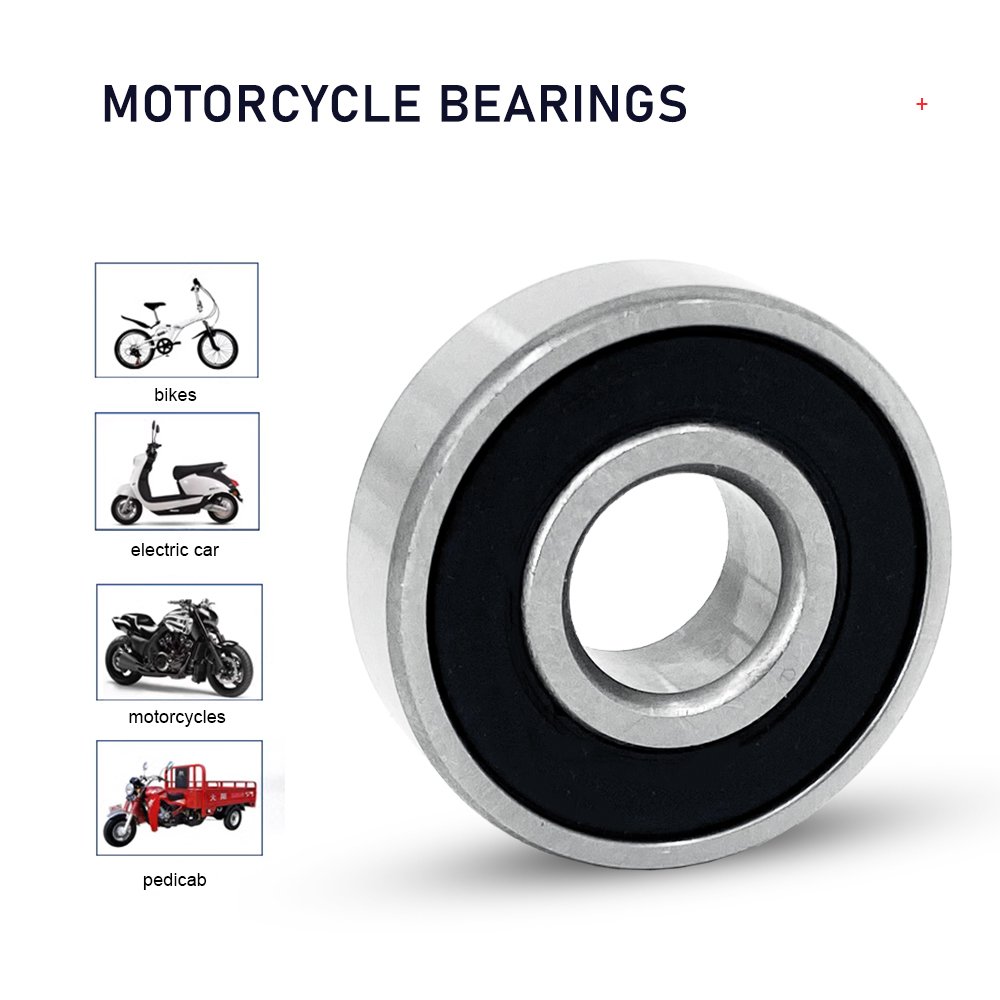 Sealed Deep Groove Ball Bearings P5 Motorcycle Bearing Single Row Bearing 6201-2RS Double Rubber Stainless Steel 12 - 32 Mm