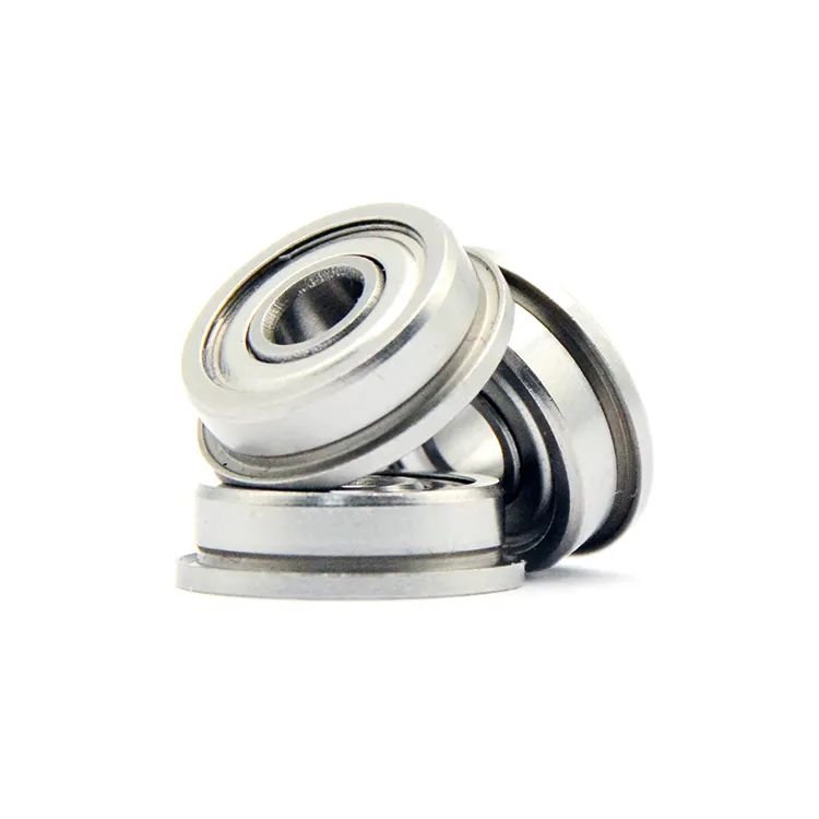 F694 ZZ 2Z 4*11*4MM Flange Bearing Small Flanged Deep Groove Ball Bearing For Furniture