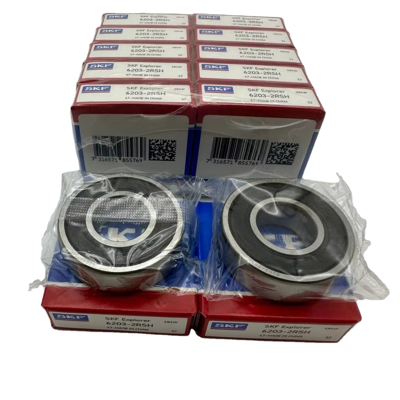 SKF Deep Groove Ball Bearings 6203 High Quality Chrome Steel Nylon Cage double Row Deep Groove Ball Bearing NSK Roller Bearings