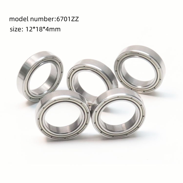 bearing size 12x18x4mm 6701ZZ 6701 2RS chrome Steel Miniature ball bearing products thin section Deep Groove Ball Bearings