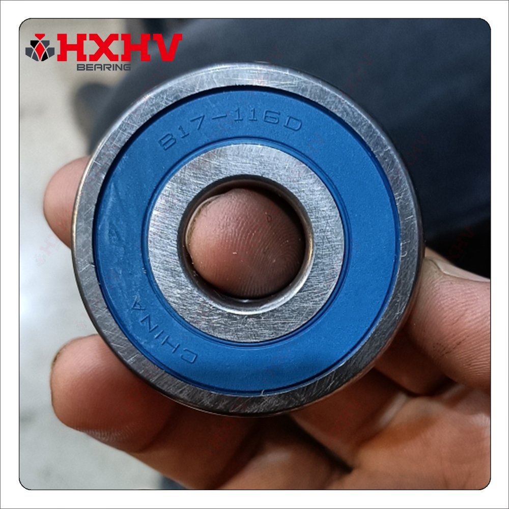 B17-116D Size 17x52x18 mm HXHV Blue Rubber Sealed Chrome Steel Deep Groove Ball Bearings