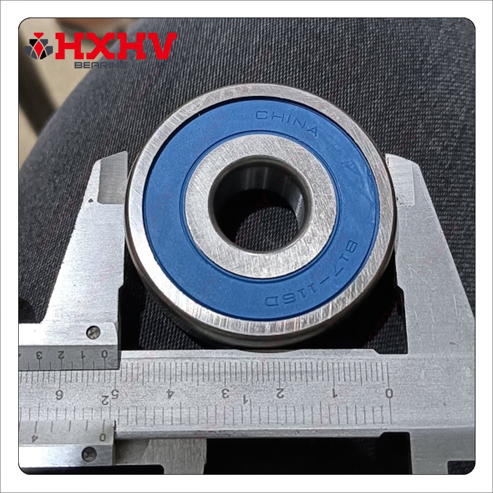 B17-116D Size 17x52x18 mm HXHV Blue Rubber Sealed Chrome Steel Deep Groove Ball Bearings