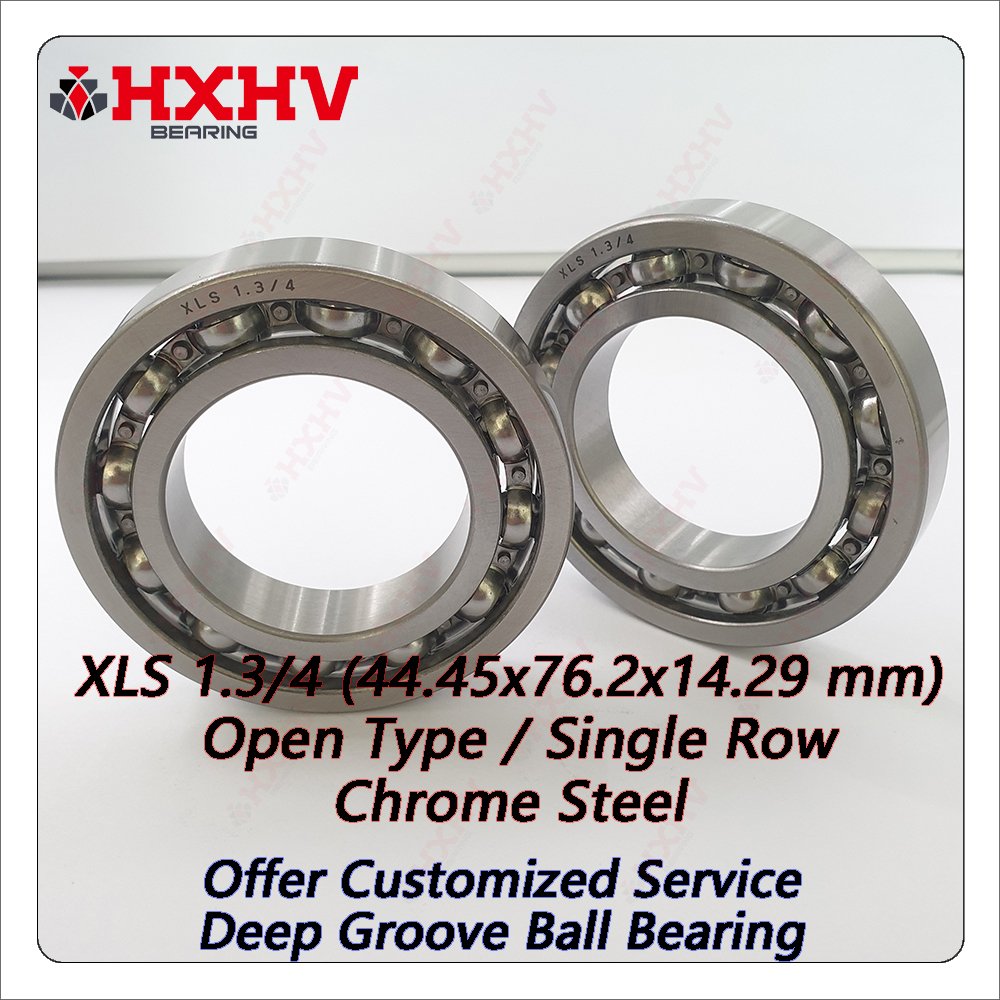 XLS 1.3/4 Size 44.45x76.2x14.29 mm HXHV Open Type Chrome Steel Deep Groove Ball Bearing