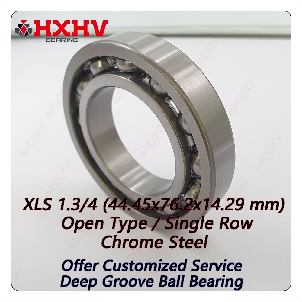 XLS 1.3/4 Size 44.45x76.2x14.29 mm HXHV Open Type Chrome Steel Deep Groove Ball Bearing