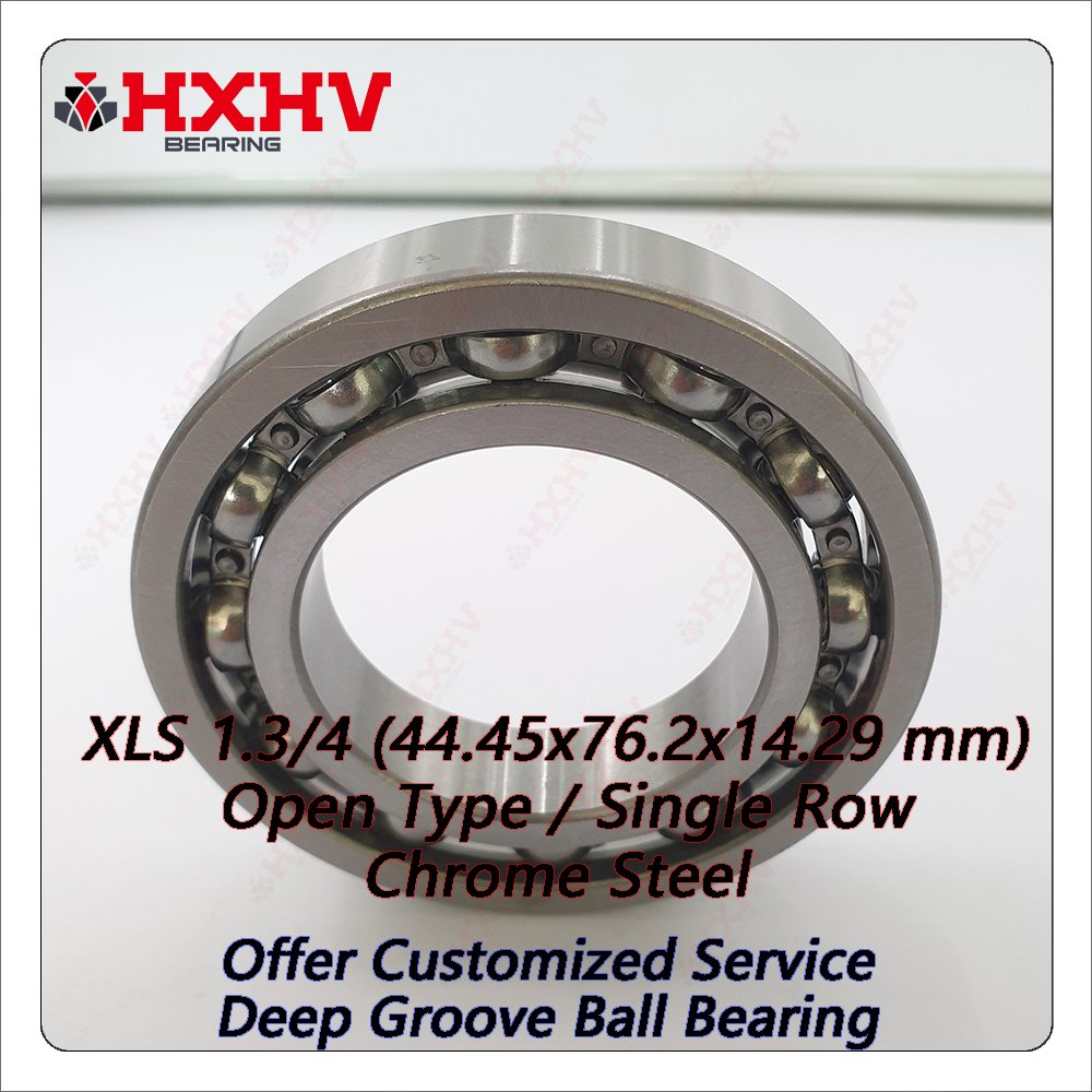 XLS 1.3/4 Size 44.45x76.2x14.29 mm HXHV Open Type Chrome Steel Deep Groove Ball Bearing