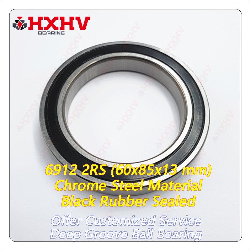6912-2RS 6912RS 6912 2RS RS RZ 2RZ Single Row Chrome Steel 60x85x13 mm HXHV Deep Groove Ball Bearing