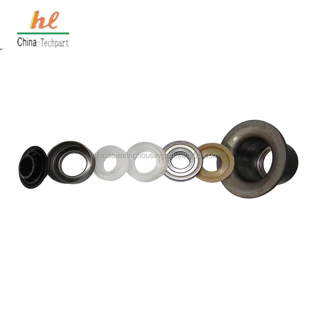 Bearing support and dust seal for deep groove ball bearing