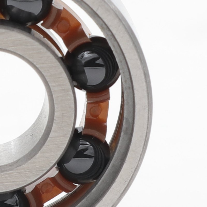 Hybrid ceramic ball bearing 63/22 Si3n4 ball steel ring inside outside peek cage ball bearing 22*56*16mm