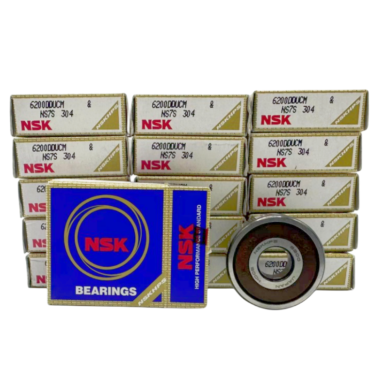 NSK SKF Deep Groove Ball Bearing Supplier Rubber Sealed Bearing Original Japan NSK 6200 6201 6202 6203 6204 Chrome Steel bearing