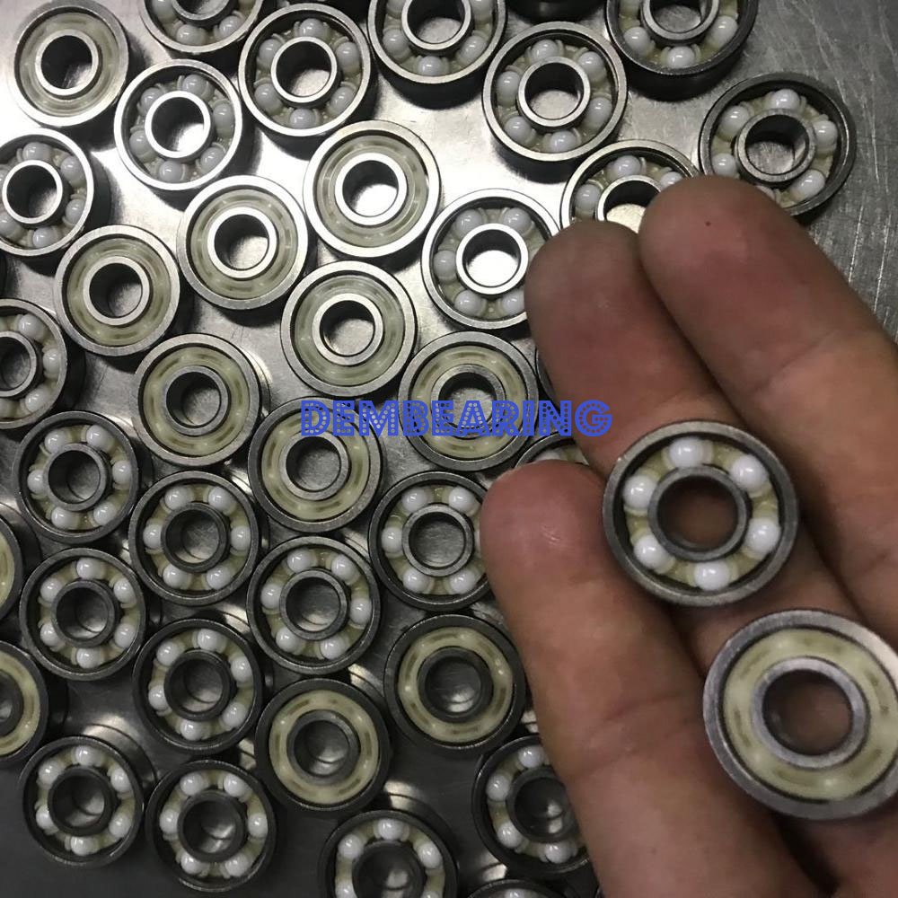 Hybrid Ceramic ABEC11 6 Balls Deep Groove Ball Bearing 608RS 608-2RS for Skating