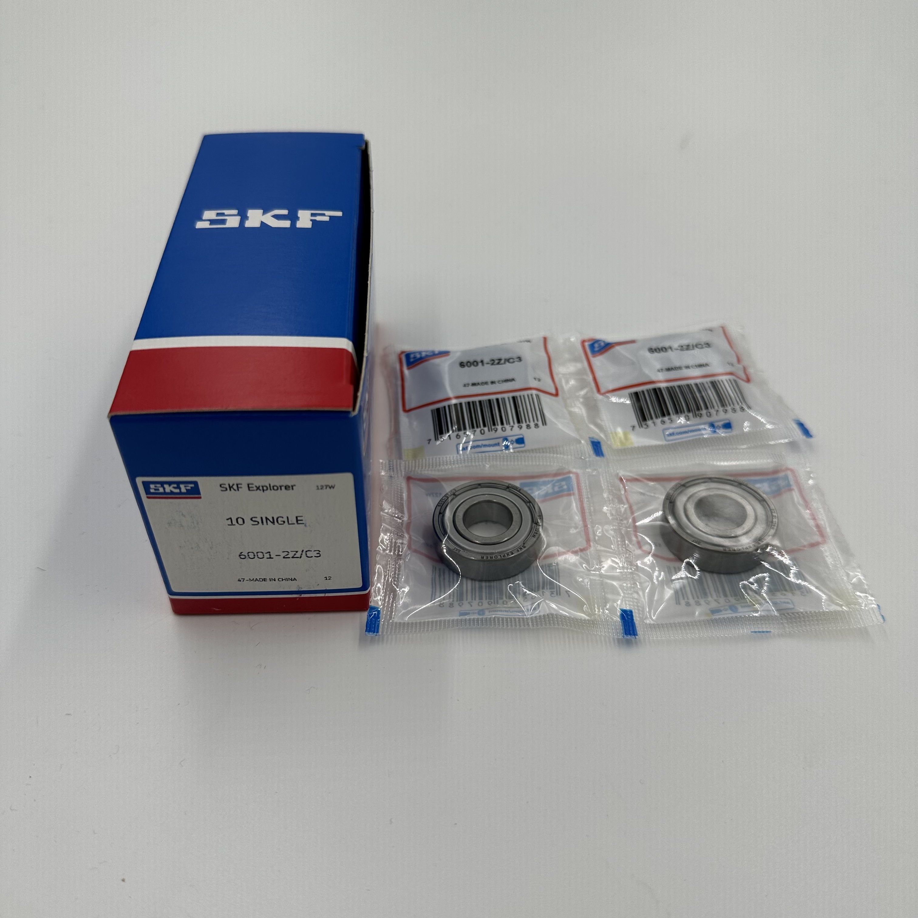 -Original SKF Deep groove Ball Bearing 6001 2Z/C3 12*28*8 mm 0.0217kg SKF single row ball bearing 6001 2Z