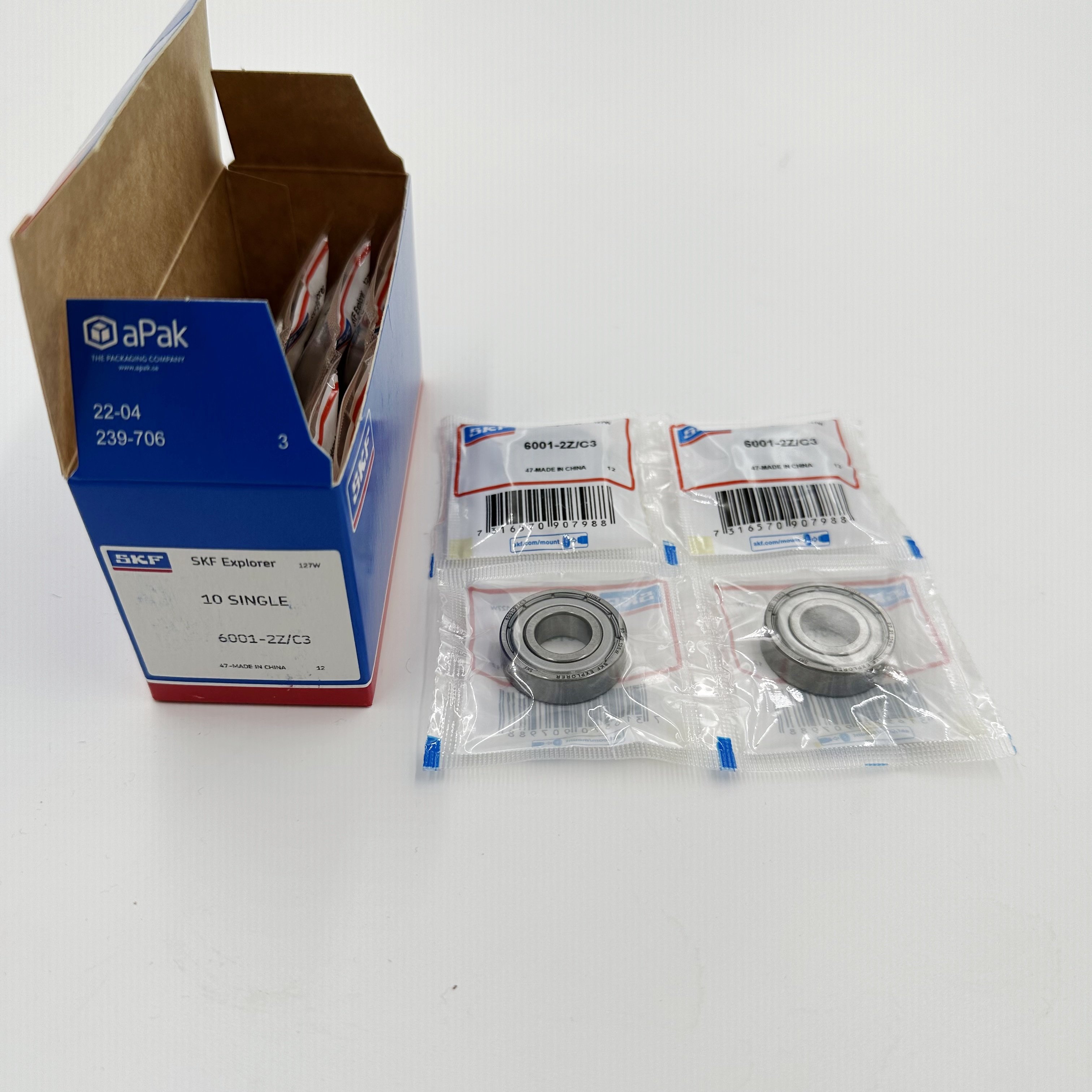 SKF Original Bearing Price 6001-2Z/C3 6001-ZZ 6001-2Z 6001 SKF Deep Groove Ball Bearing size 12*28*8mm