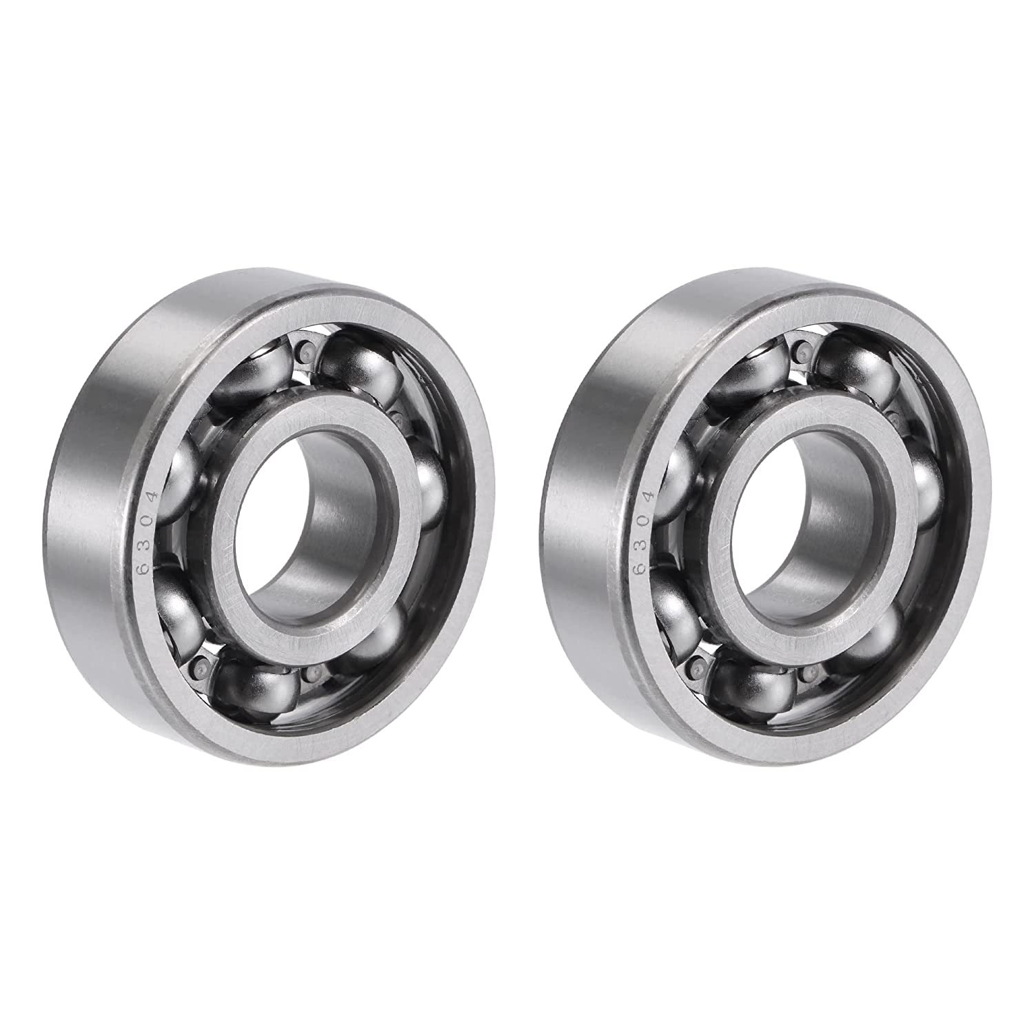 6304 Deep Groove Ball Bearings 20mm Bore 52mm OD 15mm Thick CN Open Type Chrome Steel