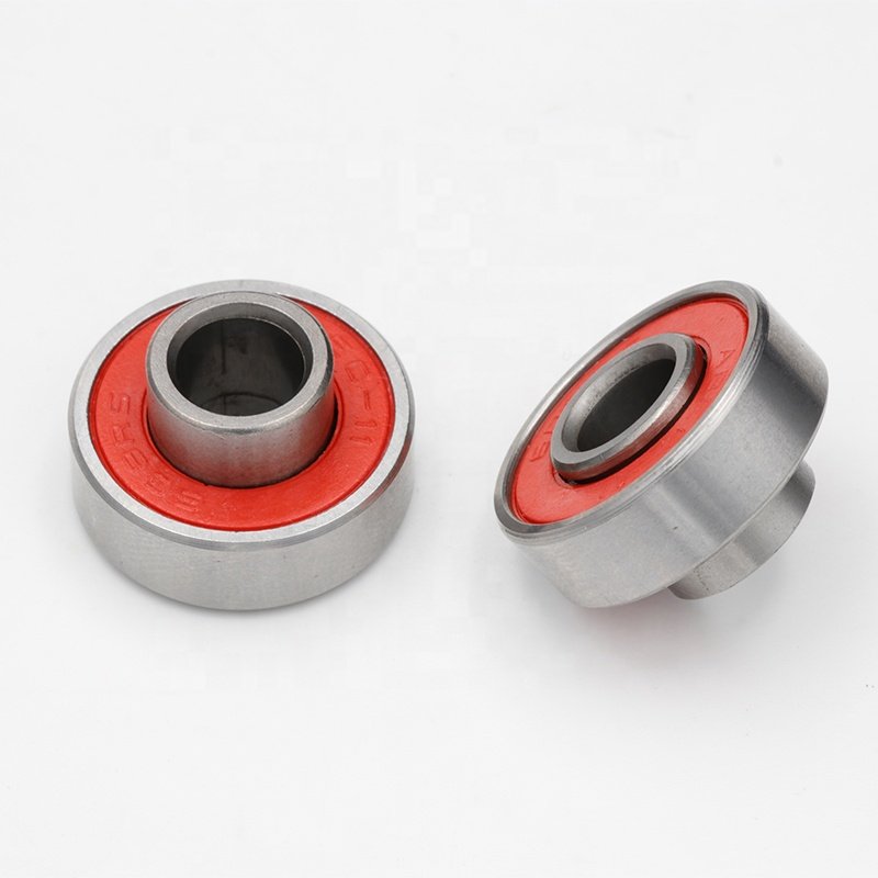 Built in spacer Longboard bearing 608 2rs with extended inner ring 8*22*12.6mm skateboard bearings rolamento de skate