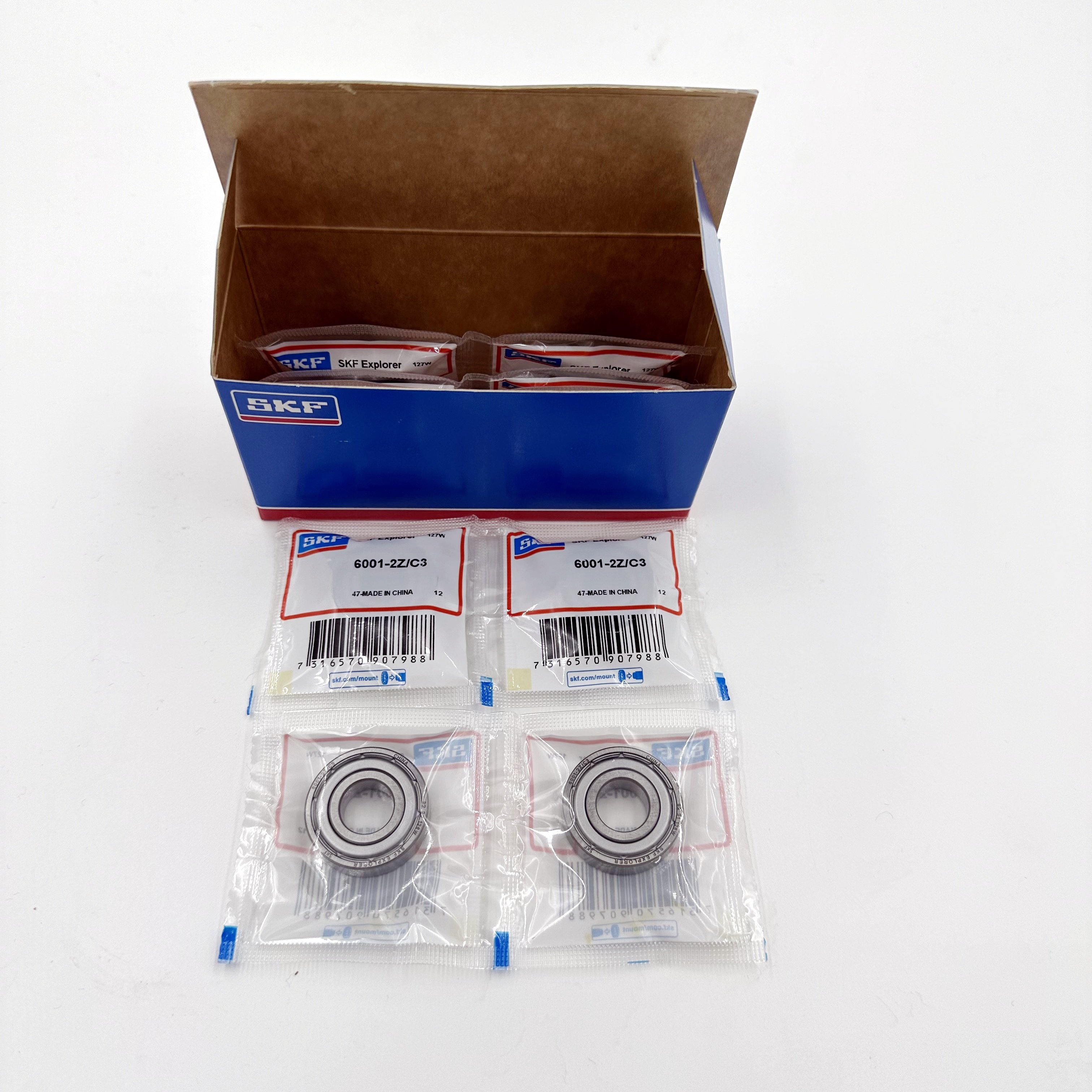 SKF Original Bearing Price 6001-2Z/C3 6001-ZZ 6001-2Z 6001 SKF Deep Groove Ball Bearing size 12*28*8mm