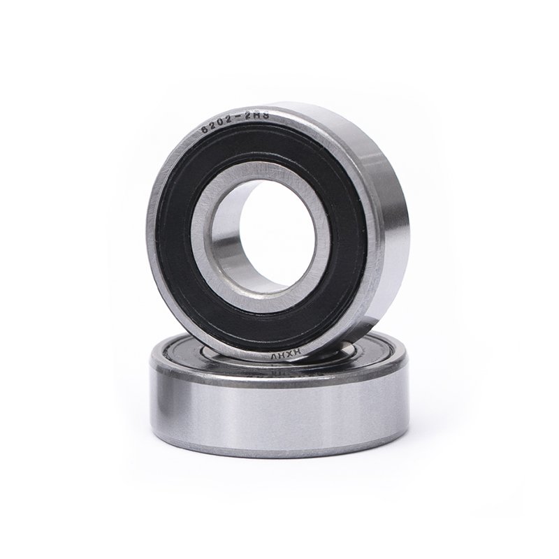 High Precision 6202 2RS Chrome Steel HXHV Single Row Deep Groove Ball Bearing Size 15x35x11mm Sealed RS High Speed Oil
