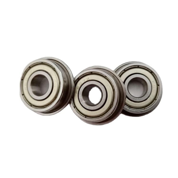 7*19*6mm High Precision Small Deep Groove Ball Bearing with Flange F607ZZ F607-2RS Flanged Ball Bearing