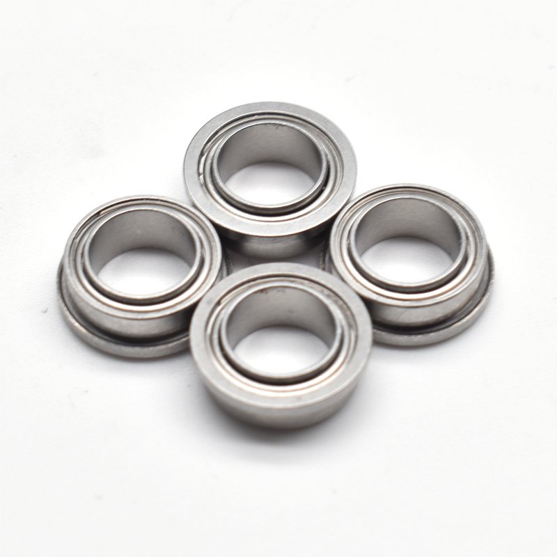 SFR168ZZEE Stainless Steel Flange Ball Bearings 1/4x3/8x1/8+5/32 Extended Inner Flanged Bearing