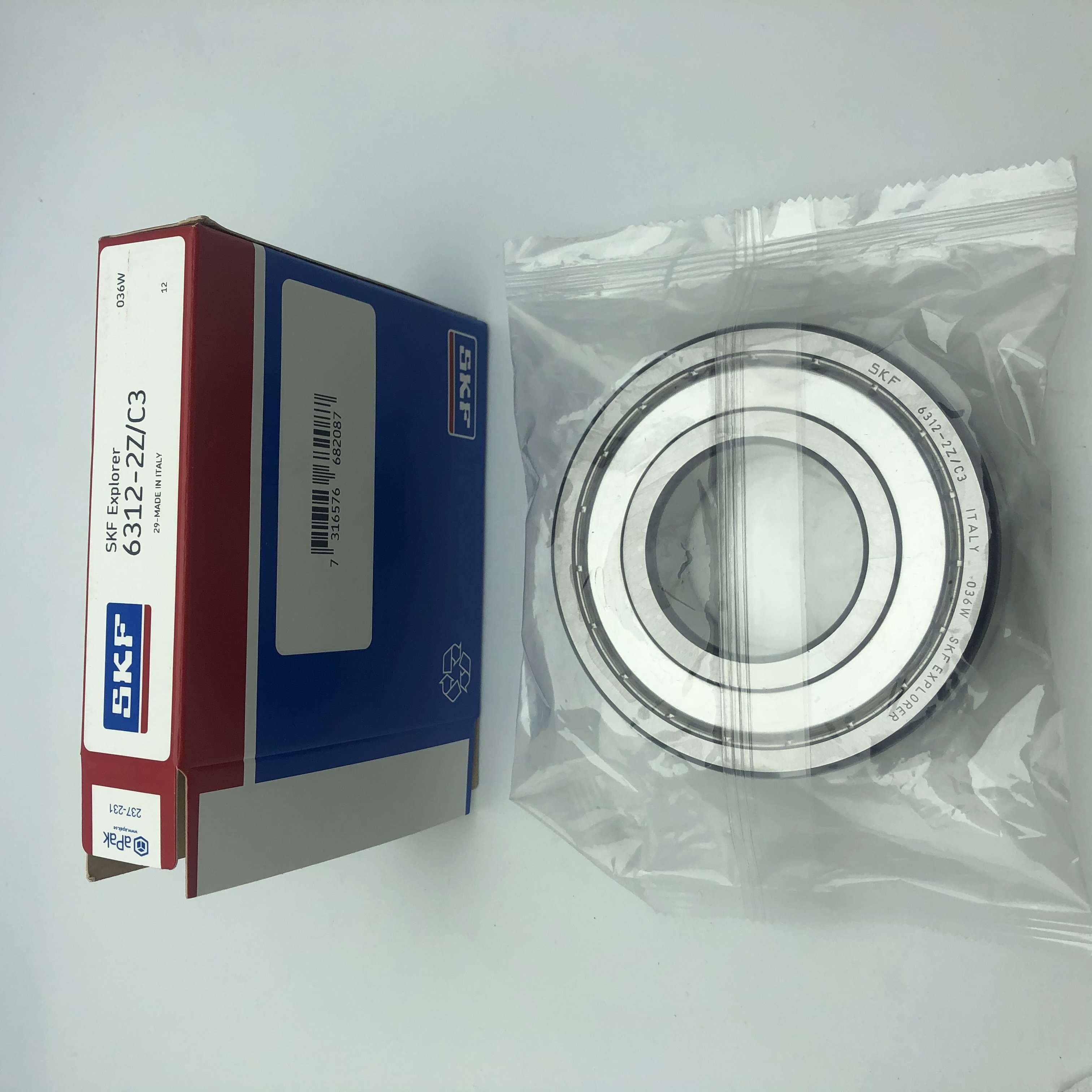 60*130*31mm Original Single Row Ball Bearing 6312 2Z Deep Groove Ball Bearing 6312-2Z/C3 Bearing