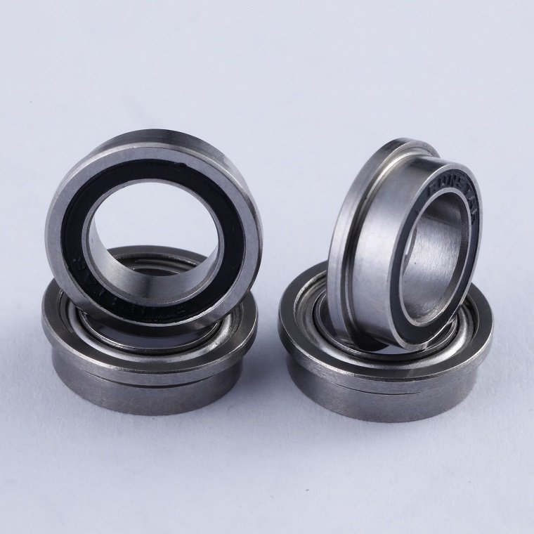 High Tightness Miniature 6.35*9.525*3.175mm SFR168-2RS Flanged Ball Bearing Stainless Steel Sealed Deep Groove Ball Bearings