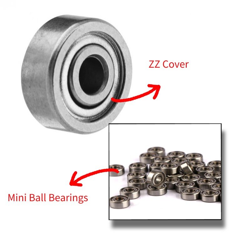 High Precision Miniature 626ZZ Deep Groove Ball Bearing Stainless 6*19*6mm for Shower Door with RS Seals P5 Precision Rating